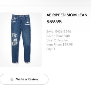 American Eagle Ripped Mom Jeans